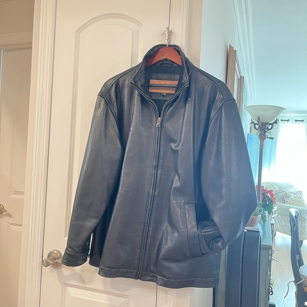 Timberland Y2K Men's Black Leather Jacket